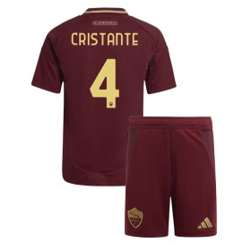 Dětské fotbalový komplet AS Roma Bryan Cristante #4 Domácí košile 2024-25 Krátkým Rukávem